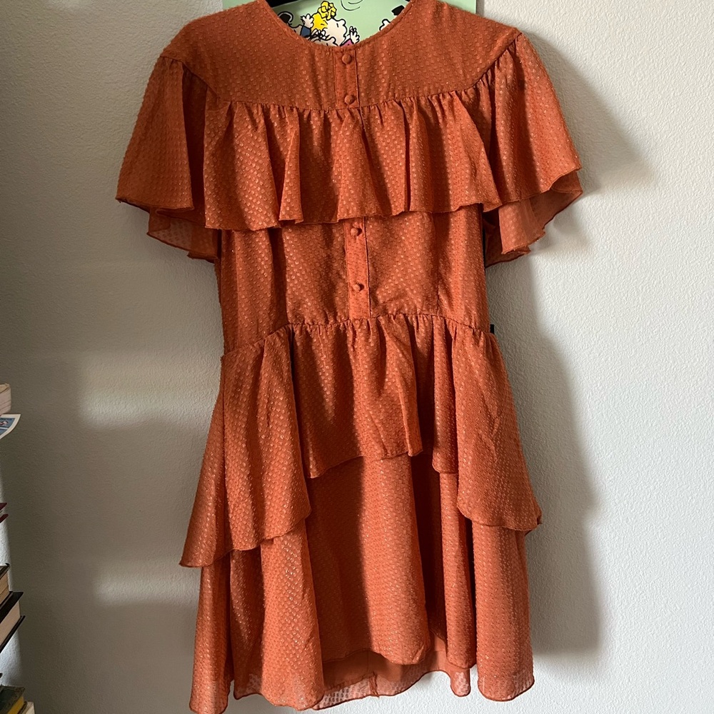 House of Harlow orange zip dress size large never been worn new with tags